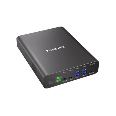 Krisdonia Portable Charger, PD 100W USB C Power Bank 64000mAh Fast Charging E...