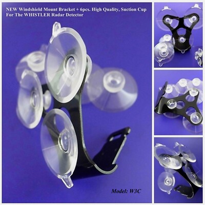 WHISTLER Radar Detectors Windshield Mount Bracket + 6 High Quliaty Suction Cups