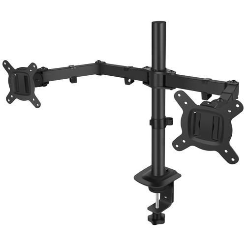 Double Dual Display Computer Monitor Arm Mount Desk Stand 13-27" Screen LED LCD