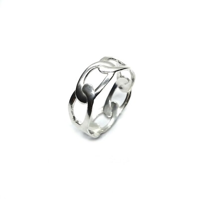 Handgemachtes Sterling Silber Ring Kettenband echt massiv gestempelt 925