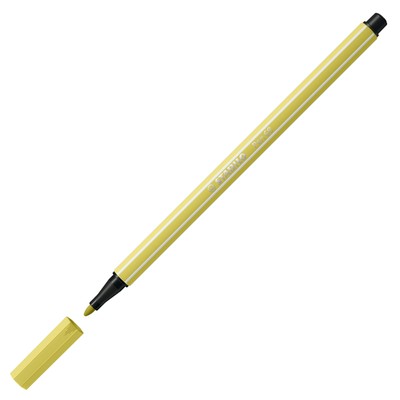 Premium Fibre-Tip Pen - STABILO Pen 68 - Pack of 1 - Mustard