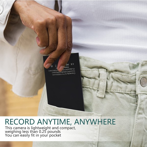 Spy Hidden Camera Power Bank,10000mAh Portable Security Camera Nanny Cam,HD 1... - Image 4