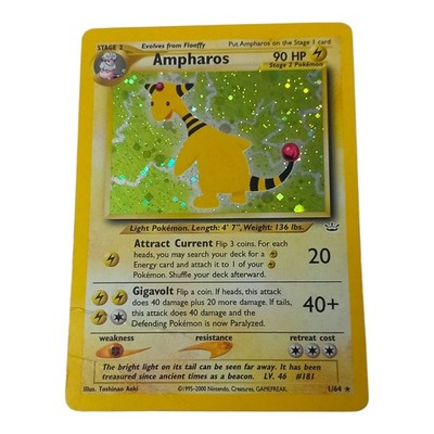 Ampharos Neo Revelation 1/64 HP Holo Rare Pokémon TCG Card Stage Vintage 2000