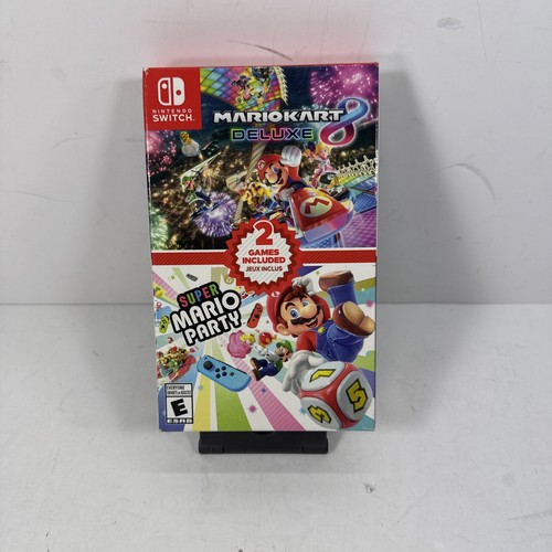 Nintendo Switch SUPER MARIO PARTY & MARIOKART 8 DELUXE Nintendo Switch 32GB Console, Neon Red/Blue Joy-Con: Super