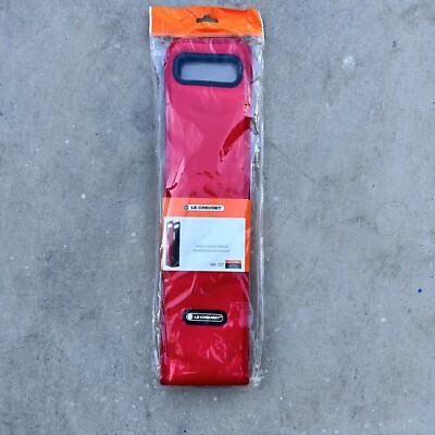 NEW NIP Le Creuset Wine Ice Cooler Sleeve Cherry Red Bag Soft Carrier Travel