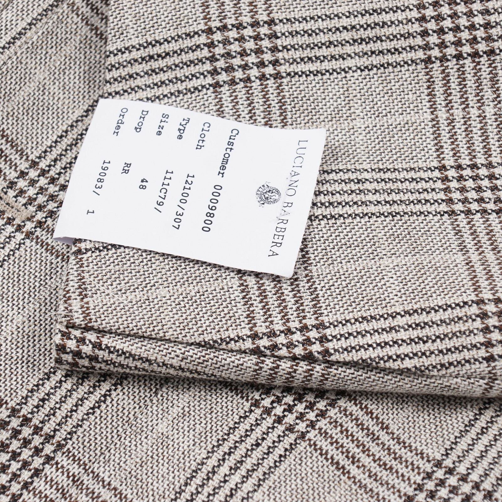 Pre-owned Luciano Barbera Soft Constructed Gray Check Wool-silk-linen Sport Coat 38r