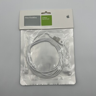 New Sealed Package Apple Thin FireWire Cable Adapter 1.8 Meter 4 Pin to 6 Pin