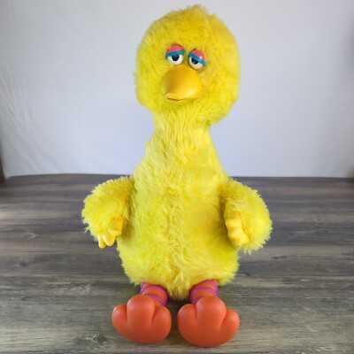 Vintage Ideal 1986 Muppets Sesame Street Big Bird Doll Tape Player Not Tested