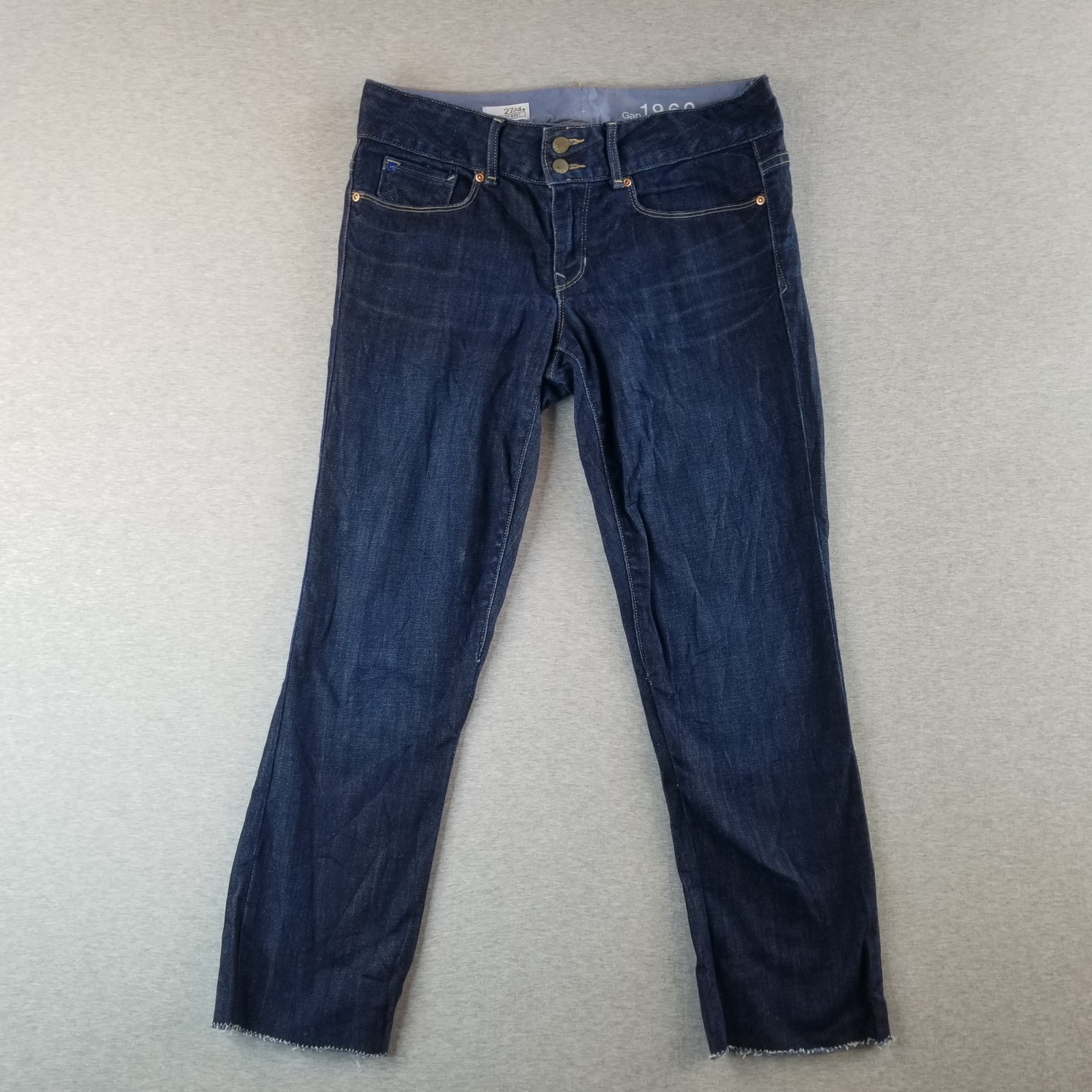 Gap Jeans Women's Sz 4 Dark Blue Wash Indie Fringe Normcore Stretch