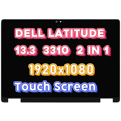 13.3in FHD LCD Touch Screen W/ Bezel for Dell Latitude 3310 2-in-1 Laptops 135WG