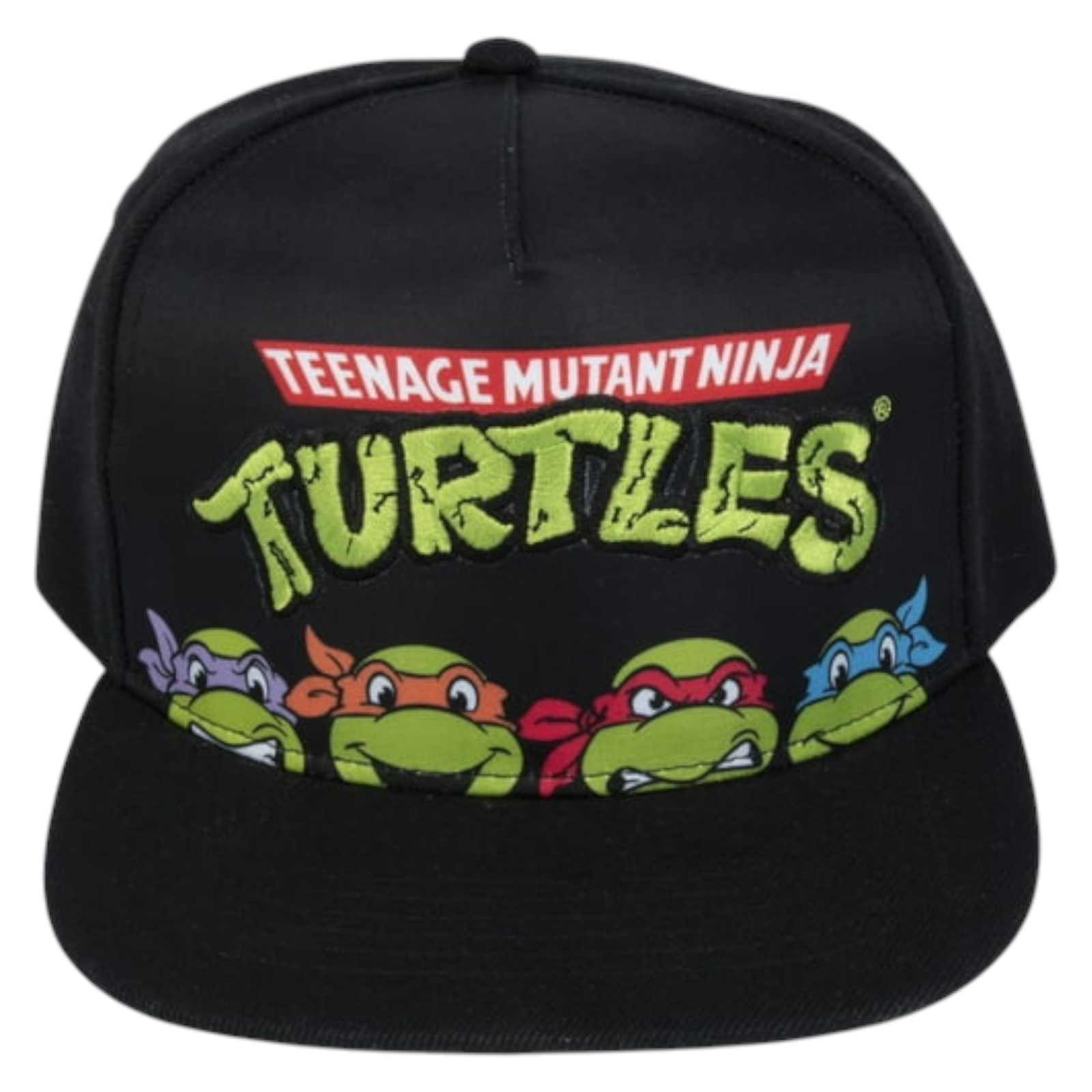 ACI Teenage Mutant Ninja Turtles Flat Bill Snapback Cap Hat - Black