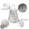 OperSeven Metal Rustproof Collapsible Fish Basket - Robust and Easy to Use Net Cage for Live Fish
