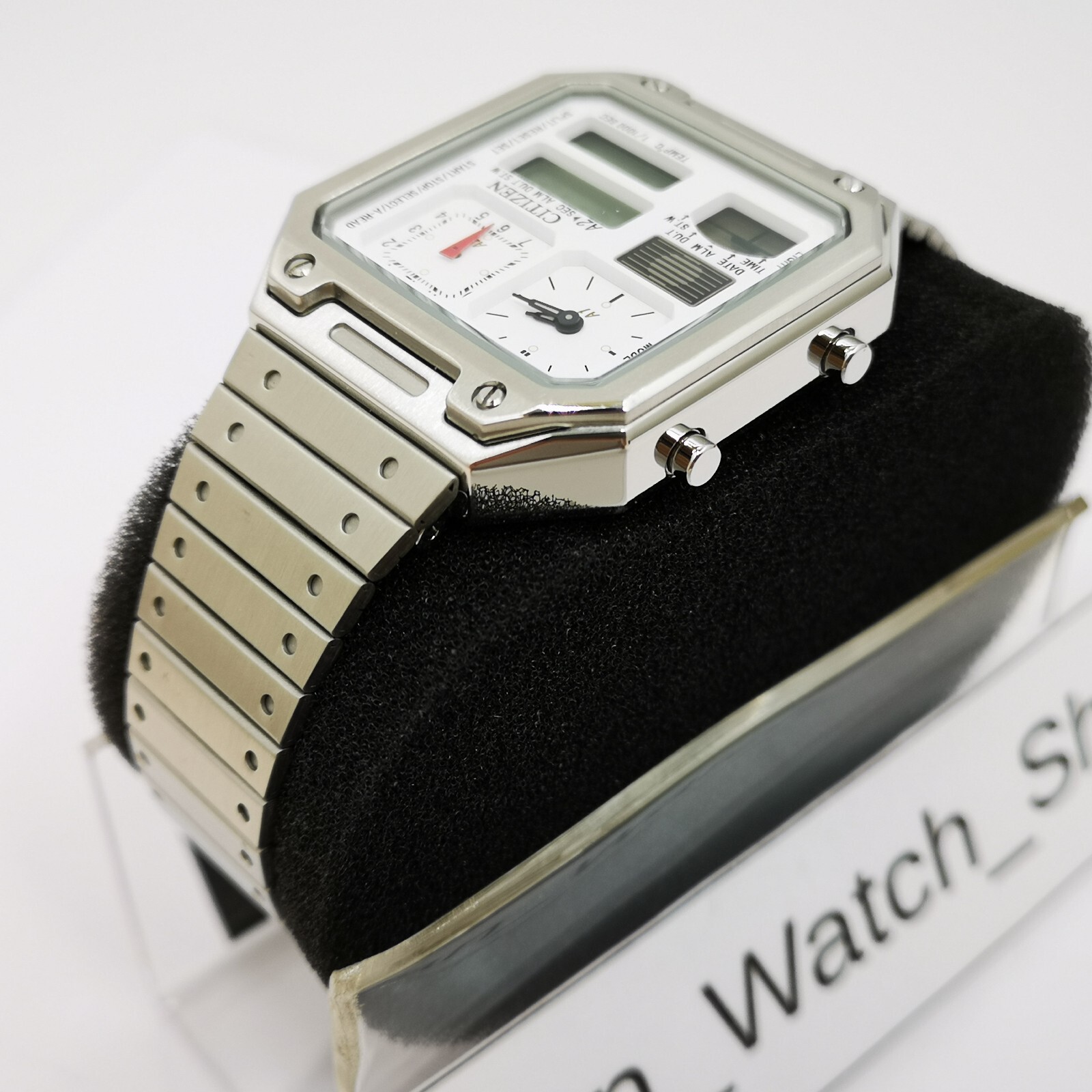 Pre-owned Citizen Collection Record Label Thermo Sensor Jg2120-65a Unisex Watch In Box