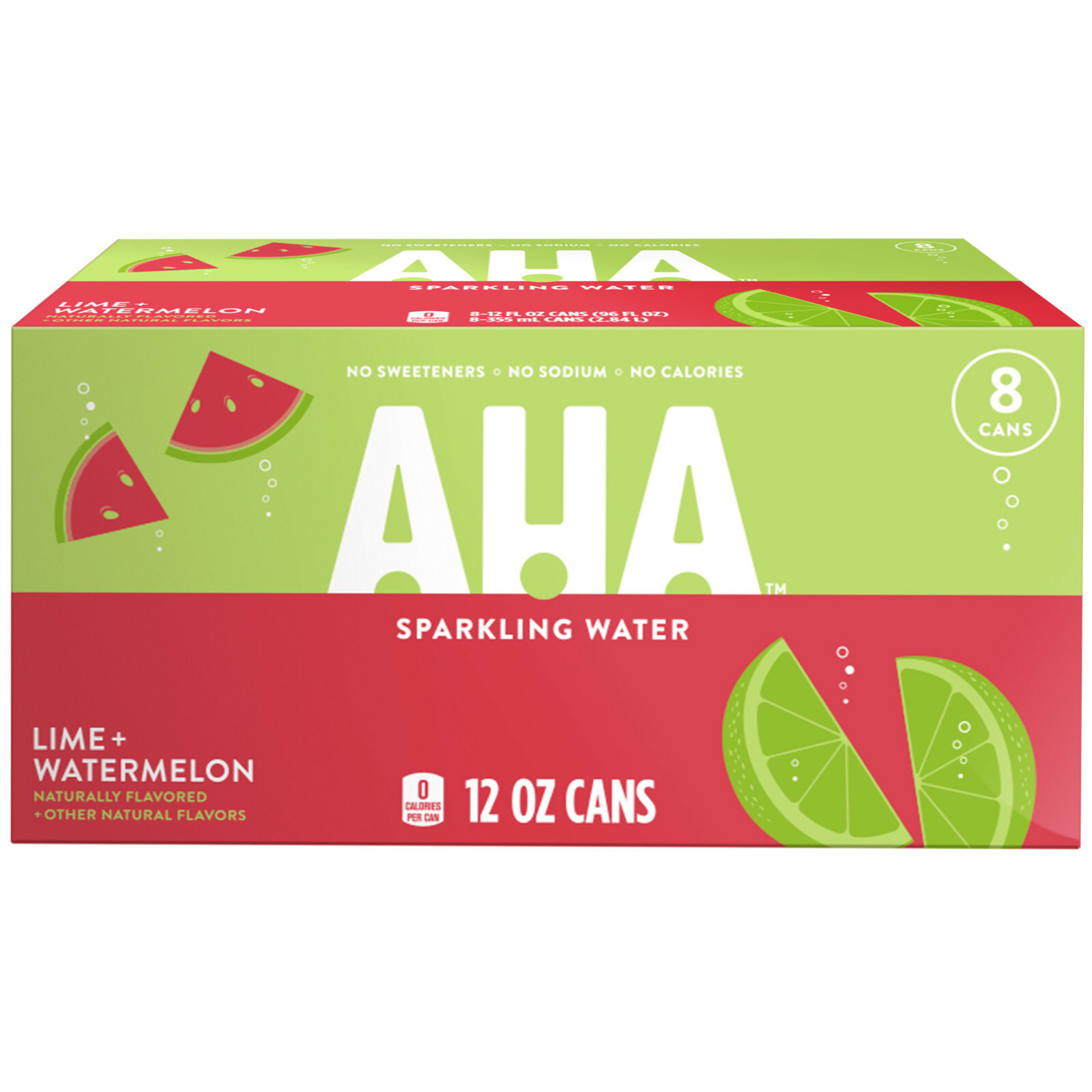 AHA Sparkling Water, Lime Watermelon Flavored Water, 12 fl oz (Pack of 8) 49000532562  eBay