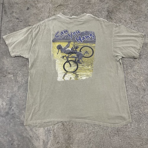 Mountain Bike "hanging" Olive Green T Shirt Size X-large Xl