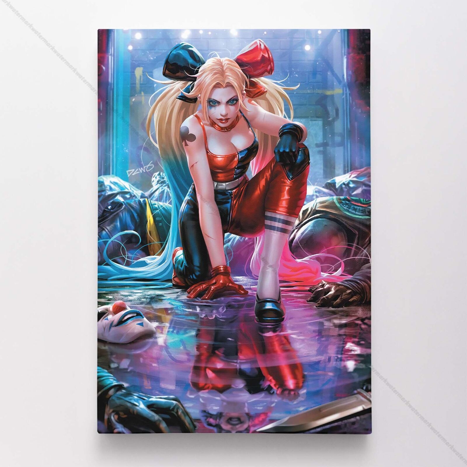 Harley Quinn Poster Canvas Superhero DC Comic Book Comics Wall Art Print #4866