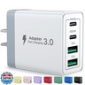 Aioneus USB C Charger Block, 40W Fast Charging Block Type C Charging Block 4-Port Dual Port PD+QC Wall Charger Head Cube for iPhone 17 16 15 14 13 12 11 Pro Max XS, iPad, Samsung Phone, Tablet