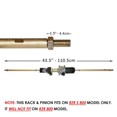 Steering Rack And Pinion W/Tie Rod Ends for Polaris RZR S 800 EFI 2009-2014