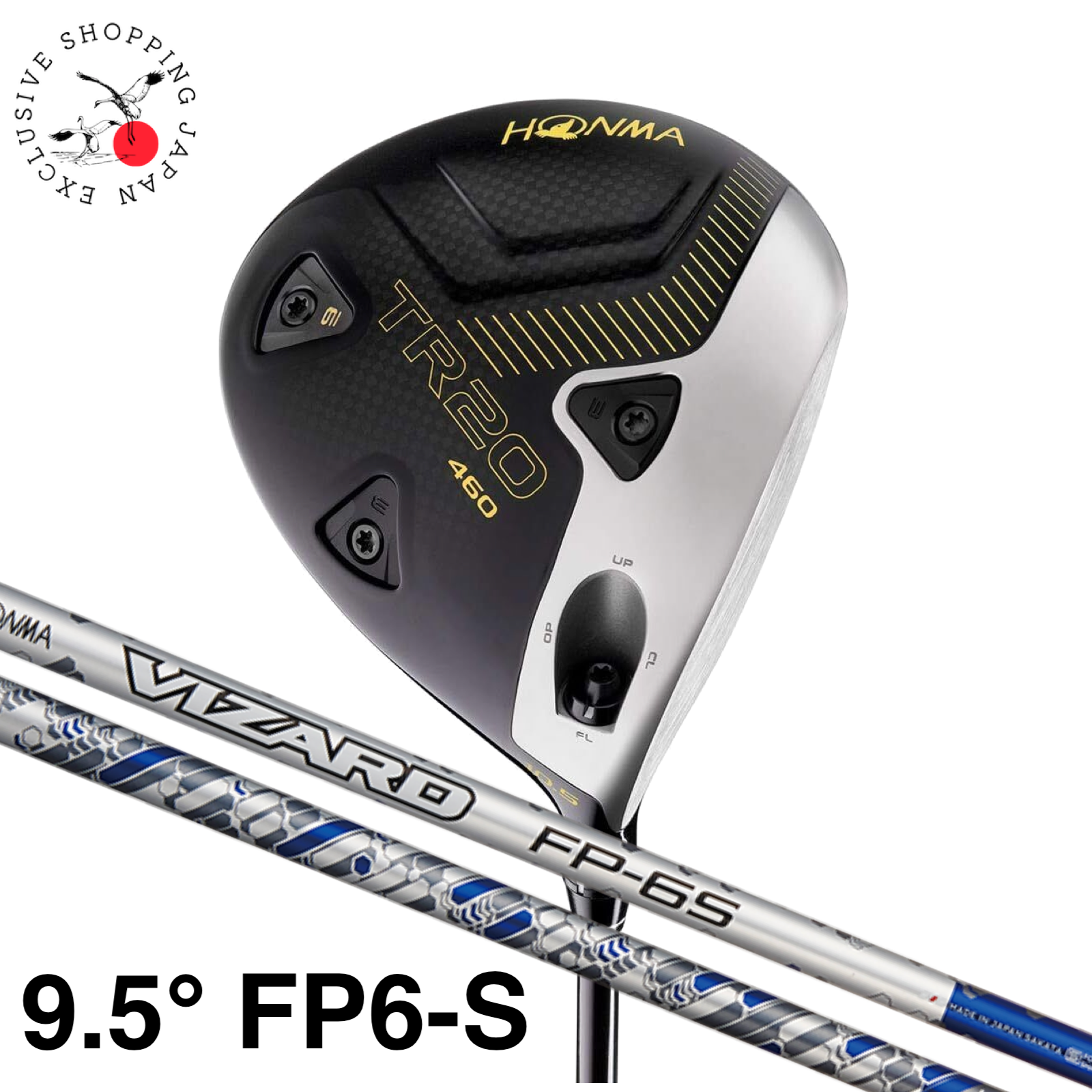 Honma Golf Tour World TR20 460 Driver 1W 9.5° Vizard FP 6