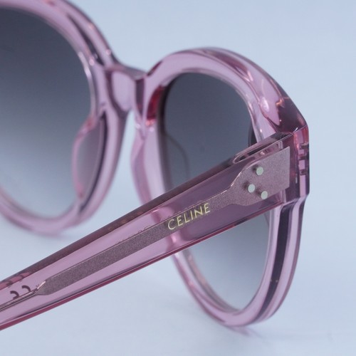 Pre-owned Celine Cl40169i 72f Shiny Pink Crystal / Smoke Gradient 54-20-145 Sunglasses