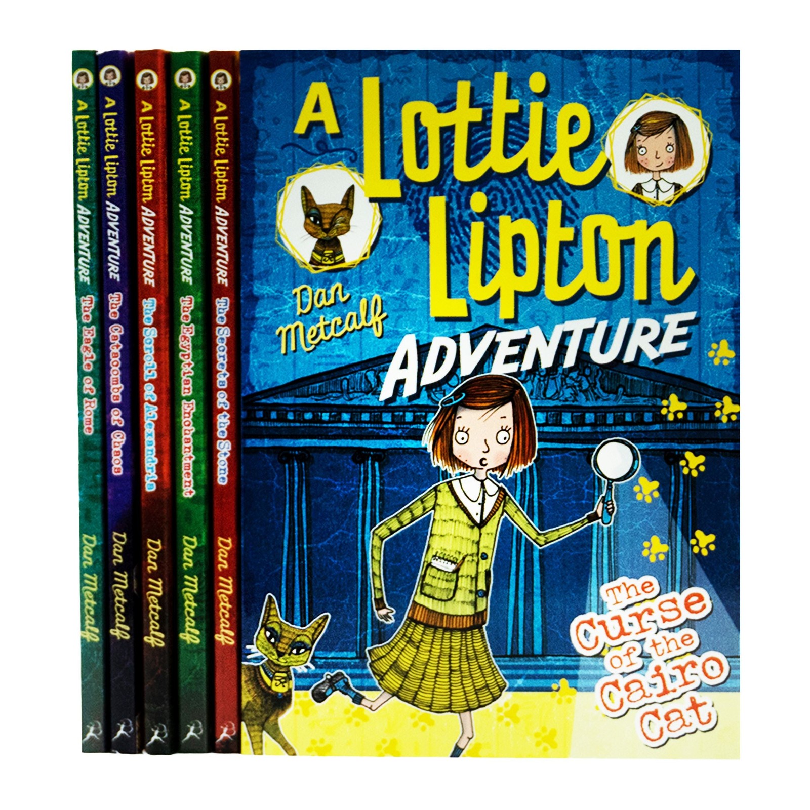 The Lottie Lipton Adventures Series by Dan Metcalf: 6 Books - Ages 7-9 - PB