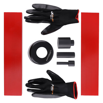 6-Piece Press Kit with Carbon Steel Plates Punches for 50T Hydraulic Shop Press