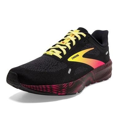

Кроссовки Brooks Mens Launch 9, черный/розовый/желтый, Black/pink/yellow