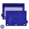 Gredecor Binder Pencil Pouch 3 Ring Navy Blue Zipper Pencil Pouches Case 2 Pack Clear Binder Organizer for School Office