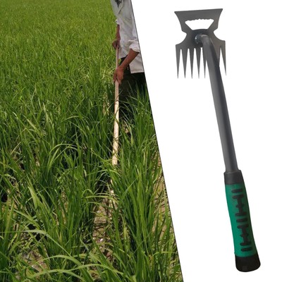 36cm Garden Rake, Weeding Tool, 2 in 1 Hollow Hoe And Rake,