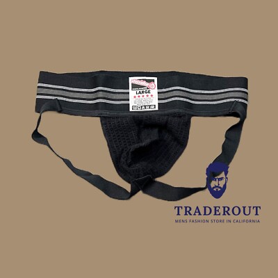 AussieBum Men black classic jock strap jockstraps underwear size S M L XL