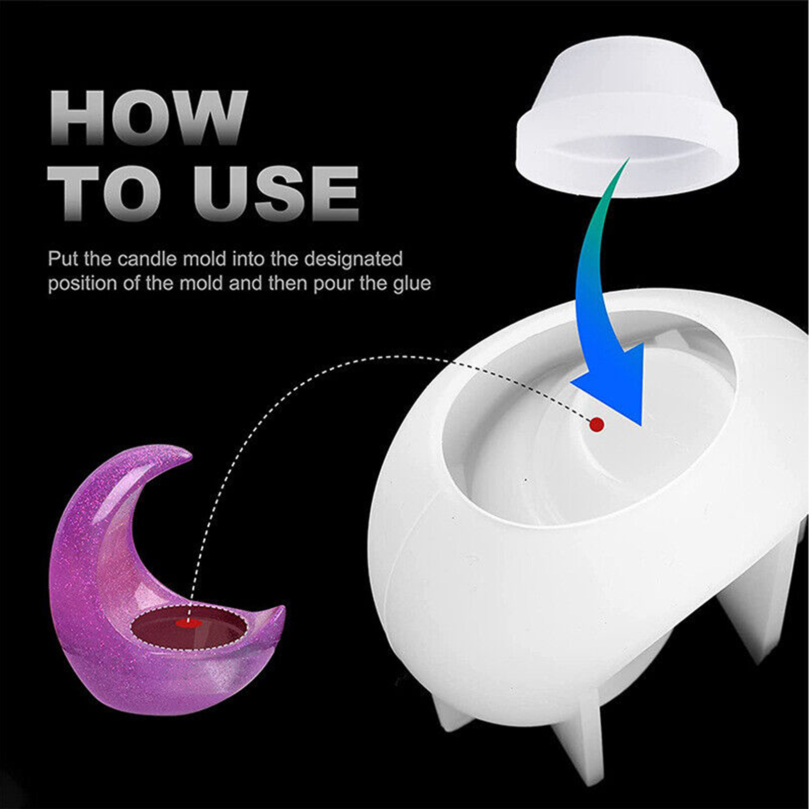 DIY Crystal Epoxy Resin Silicone Mold Candle Holder Decoration Molds For Resin