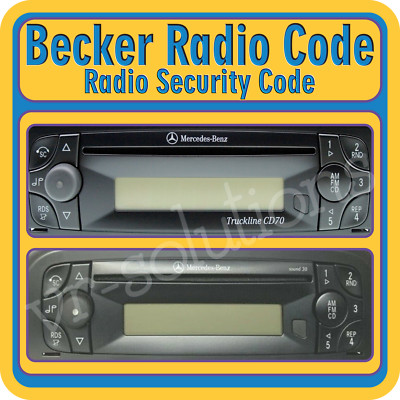 Becker Radio Unlock Code CD BE6050 BE6051 BE6052 key BE6047 BE6054 BE6049 BE6053