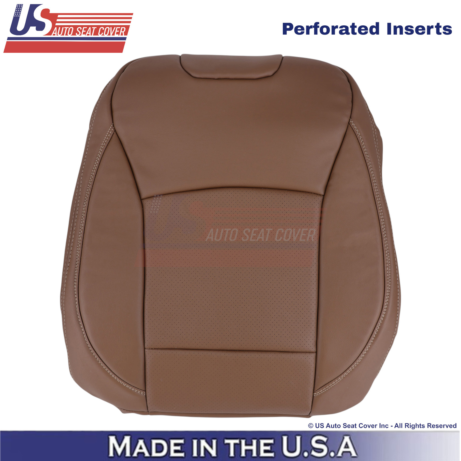 2018-2019 For Subaru Outback Leather Perf. Driver Top Seat Cover Java Brown