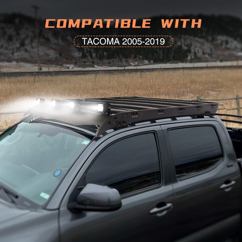 Roof Rack Cargo Luggage Carrier Steel for Toyota Tacoma 2005-2023 Double Cab
