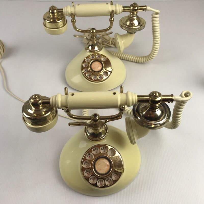Vintage sweet talk dial telephones x 2 Made in Korea