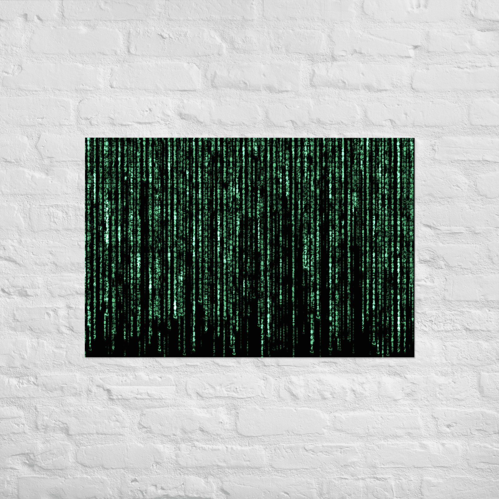 36x24" Vintage Gallery Art Poster: The Matrix Movie Code Rain Original Art New