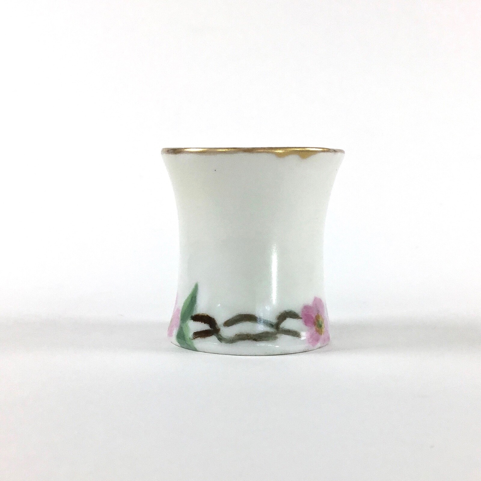 Antique Petite Toothpick Holder Hutschenreuther Hand Painted Artist Signed 1913