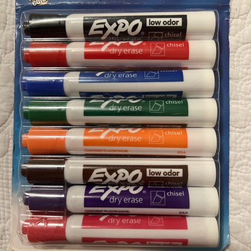 2 EXPO 16Count  80678 Low-Odor Dry Erase Markers * Chisel Tip *Assorted Colors