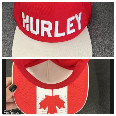Hurley Canada Stadium Regional Snapback Hat Red NEW Cap Surf Classic
