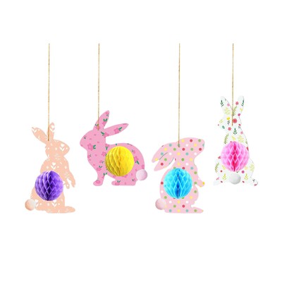 4pcs Easter Rabbit Decorations Adorable Appearance Create Atmosphere Bunny