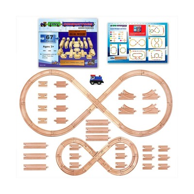 wooden train track set