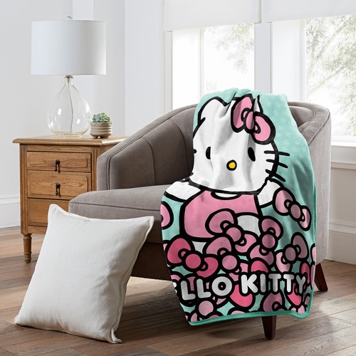 Northwest Hello Kitty So Mint Silk Touch шерповое одеяло 50 x 60