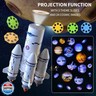 Rocket Launcher Space Shuttle Toys for Kids Boys Age 3 4 5 6 7 8 9 Years Old, 2-in-1 STEM Building Aerospace Toys with Rocket Launcher for Indoor Outdoor, Spaceship Toys Birthday Gift for Boys Girls