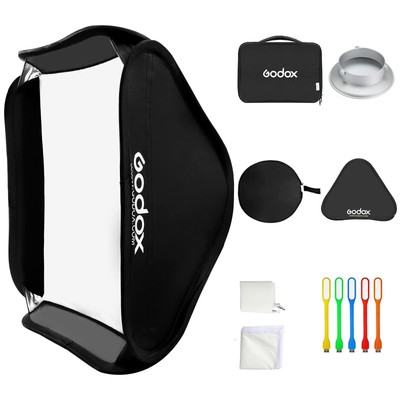 32x32 inches / 80x80cm Portable Foldable Studio Flash Softbox Diffuser kit wi...