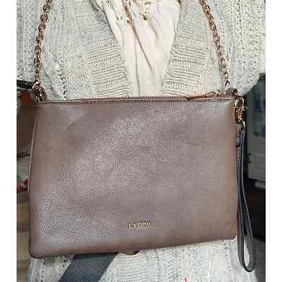 La Diva Leather & Faux Leather Mini Crossbody / Wristlet