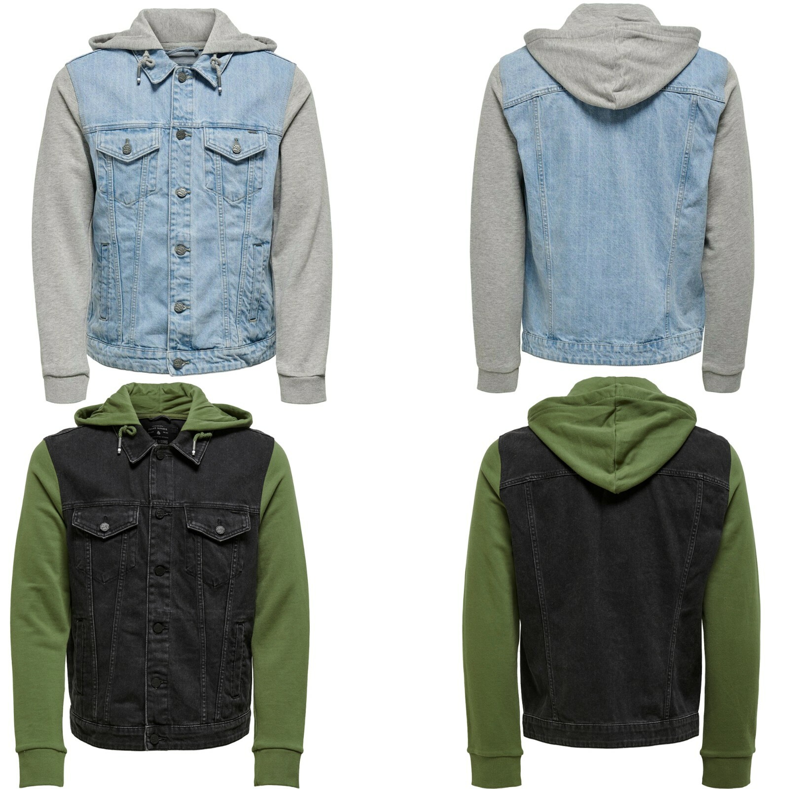 Only & Sons Mens Long Sleeves Denim Jacket Casual Summer