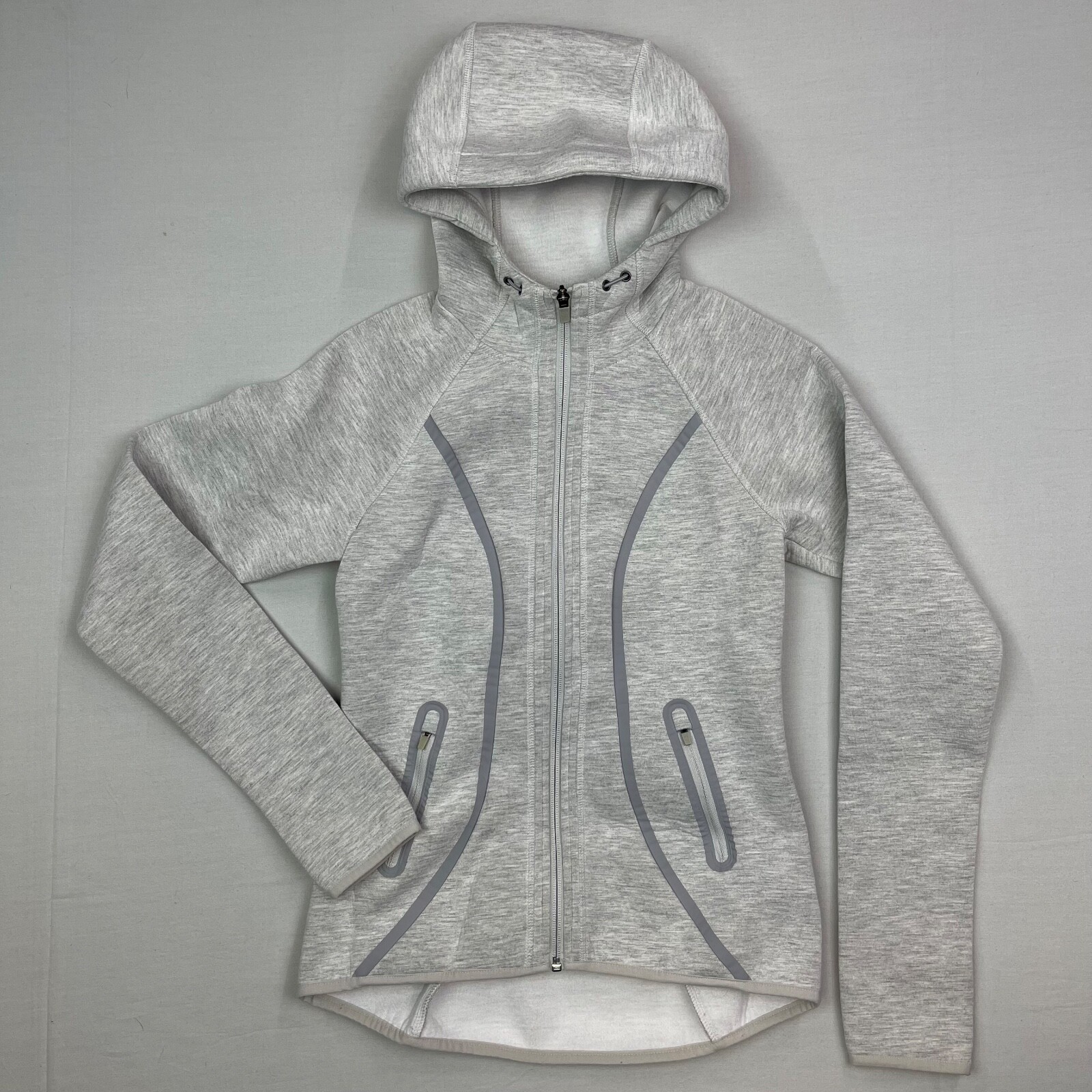 hia_　0331 Athleta Fuse Hoodie Womens XXS Heather Gray Full Zip