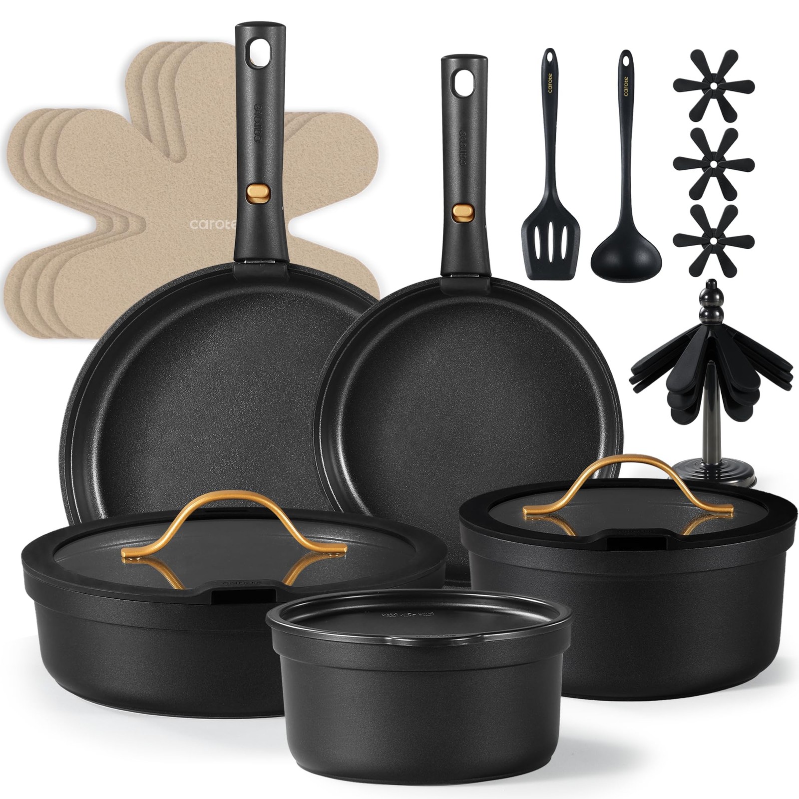 CAROTE 19-Piece Cookware Set