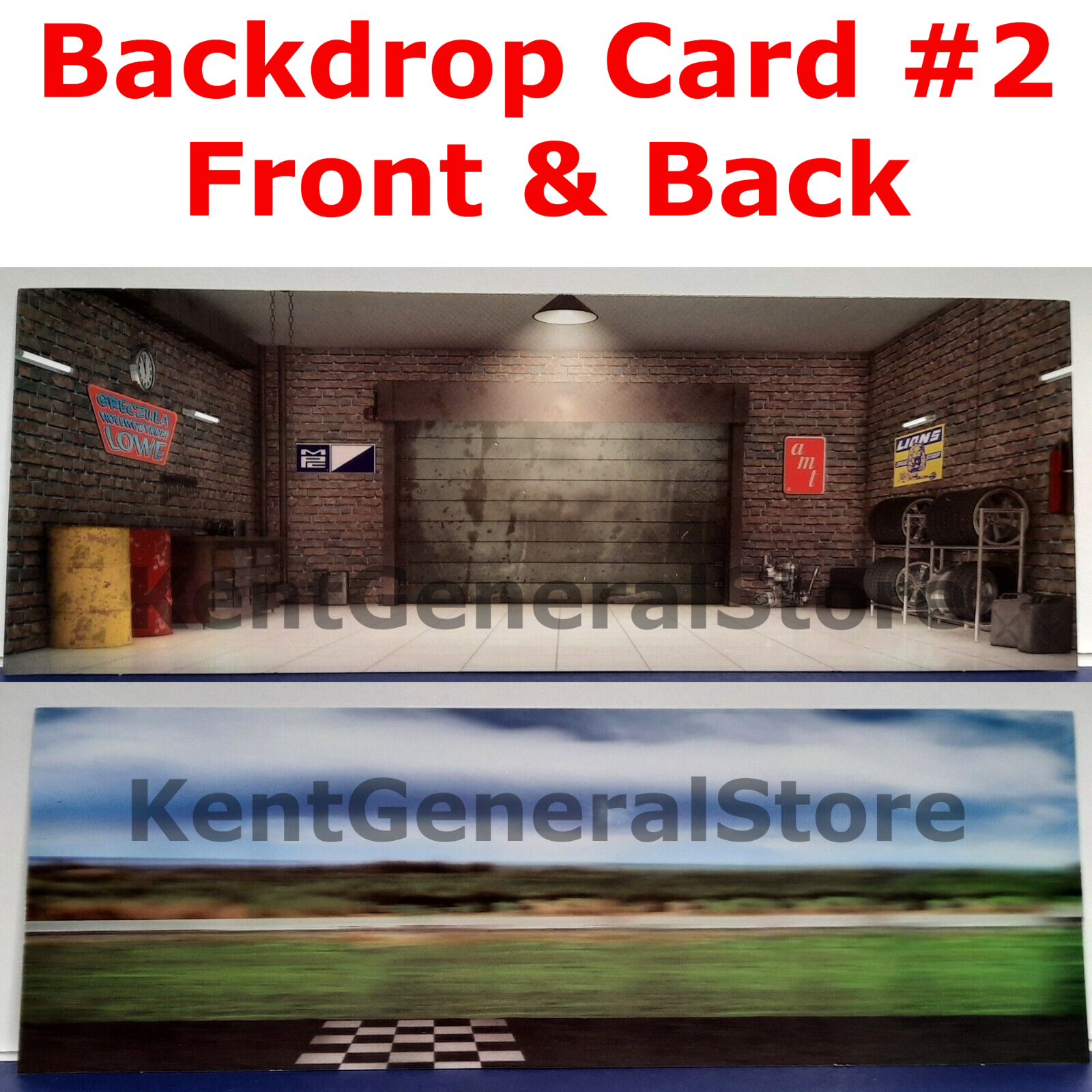 AMT Display Case clear plastic Black Base 1:24 1:25 Car Model w 4 Backdrops 600