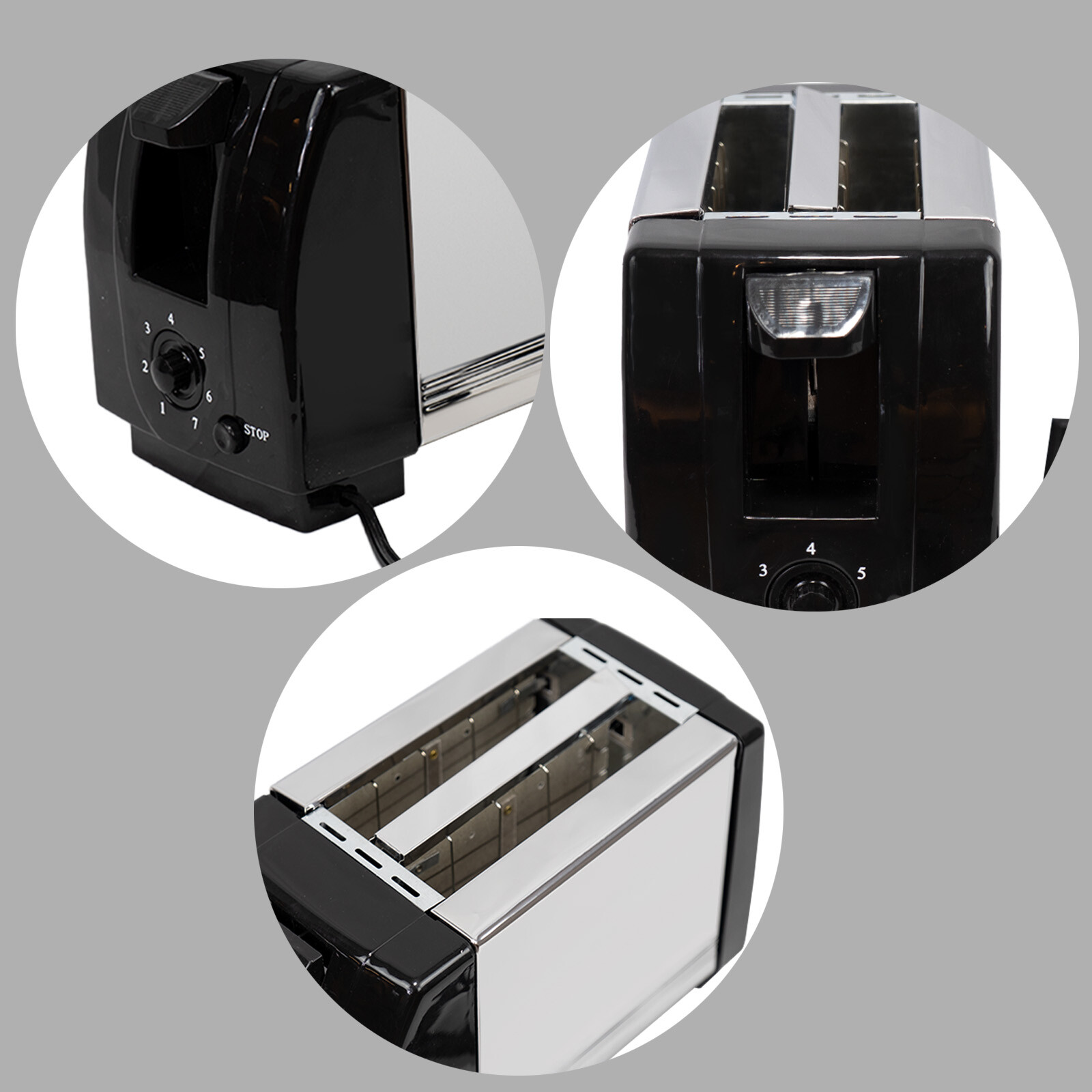 【2hp】Slice 2 Slice Toaster with Extra-Wide Slots Stainless Steel